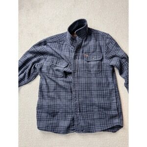 Men's Medium Orvis Classic Collection Plaid Flannel Shirt Jacket - Button Front